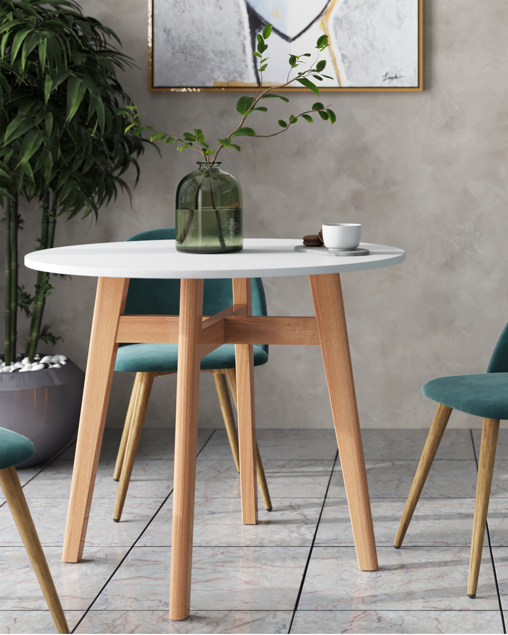 Стол обеденный Target Circle 90*90 белый