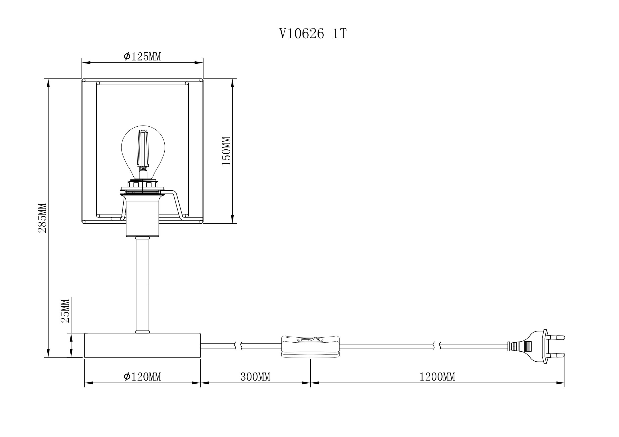 Лампа настольная V10626-1T Room