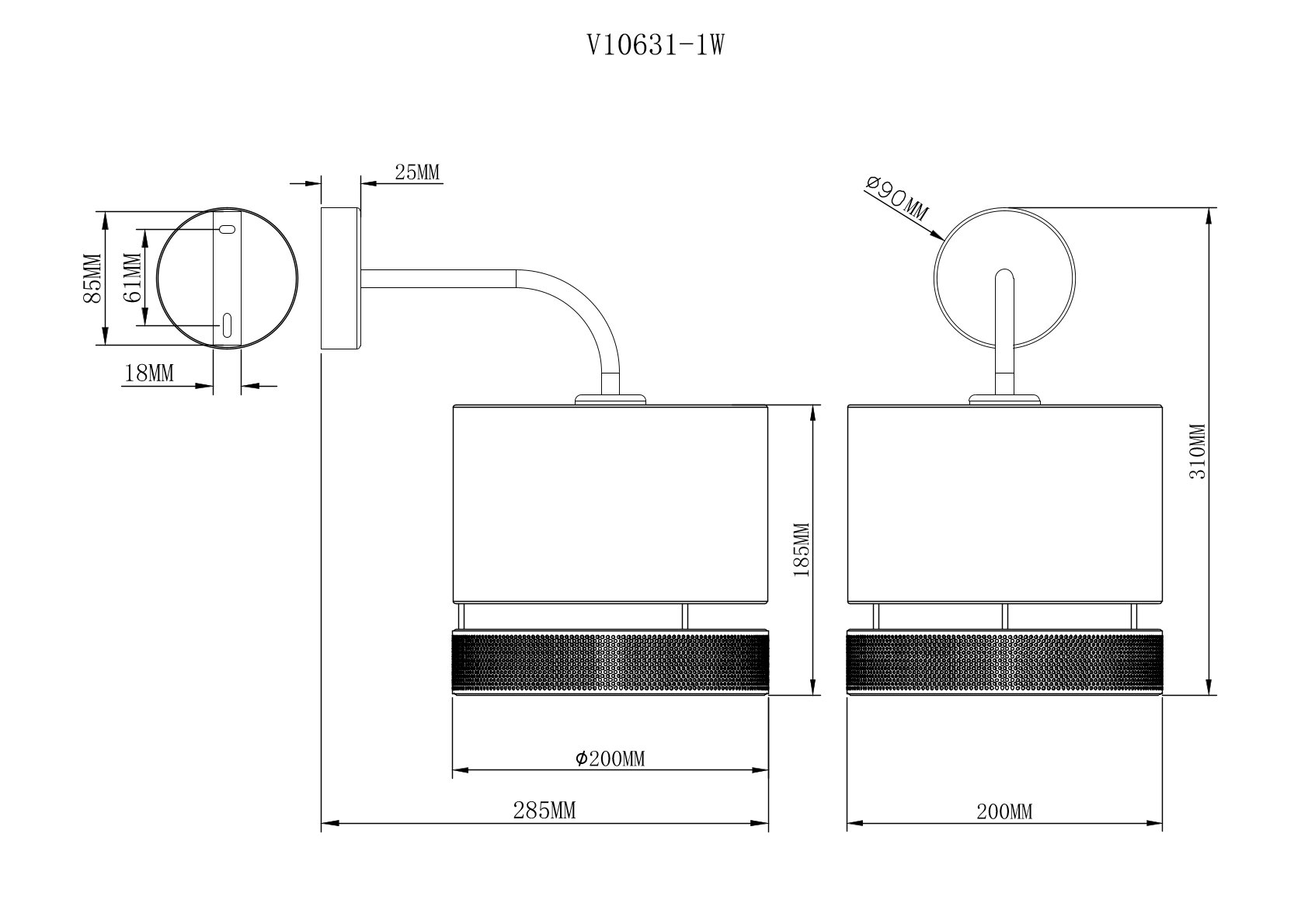 Бра V10631-1W Gela