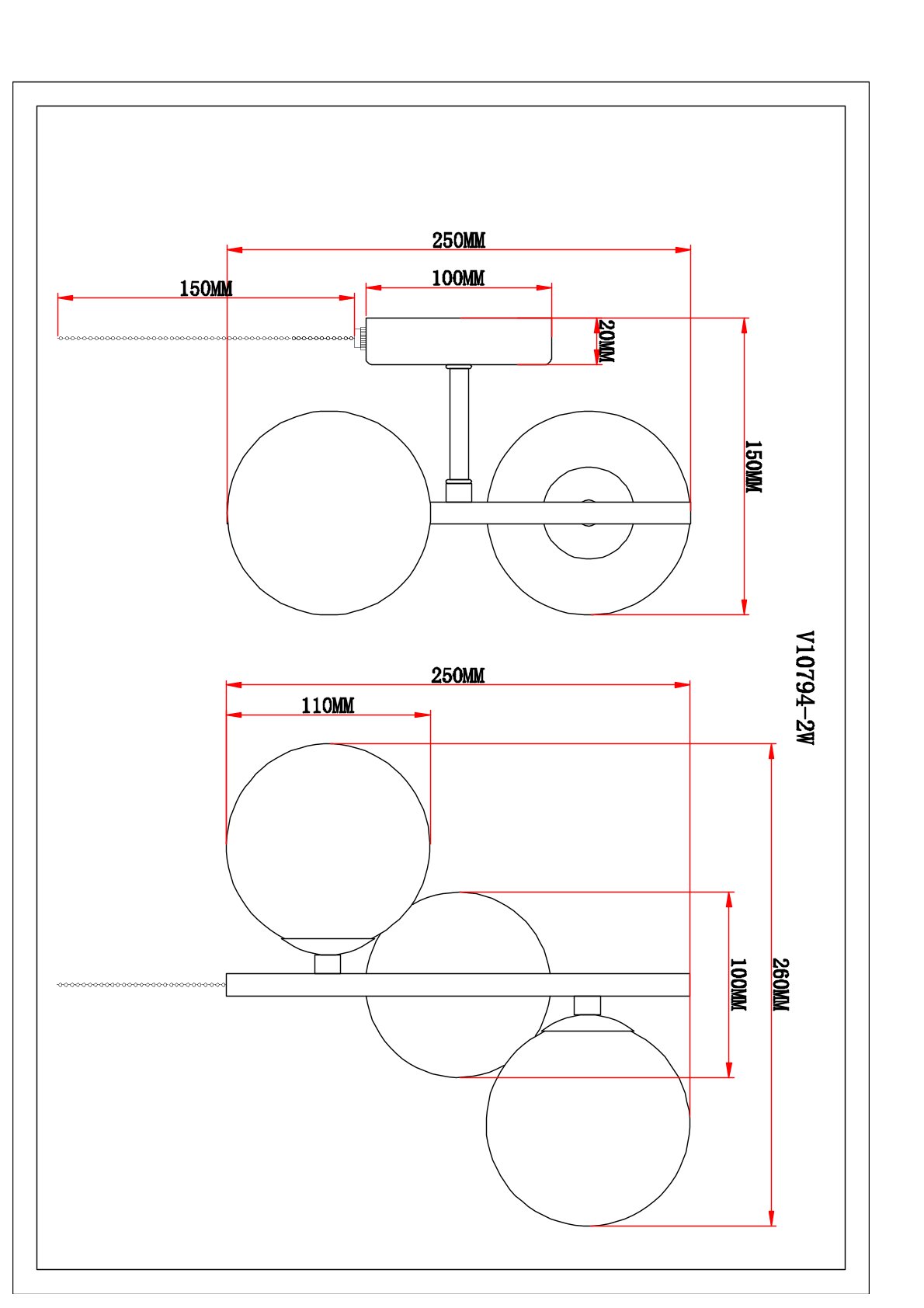 Бра V10794-2W Renny