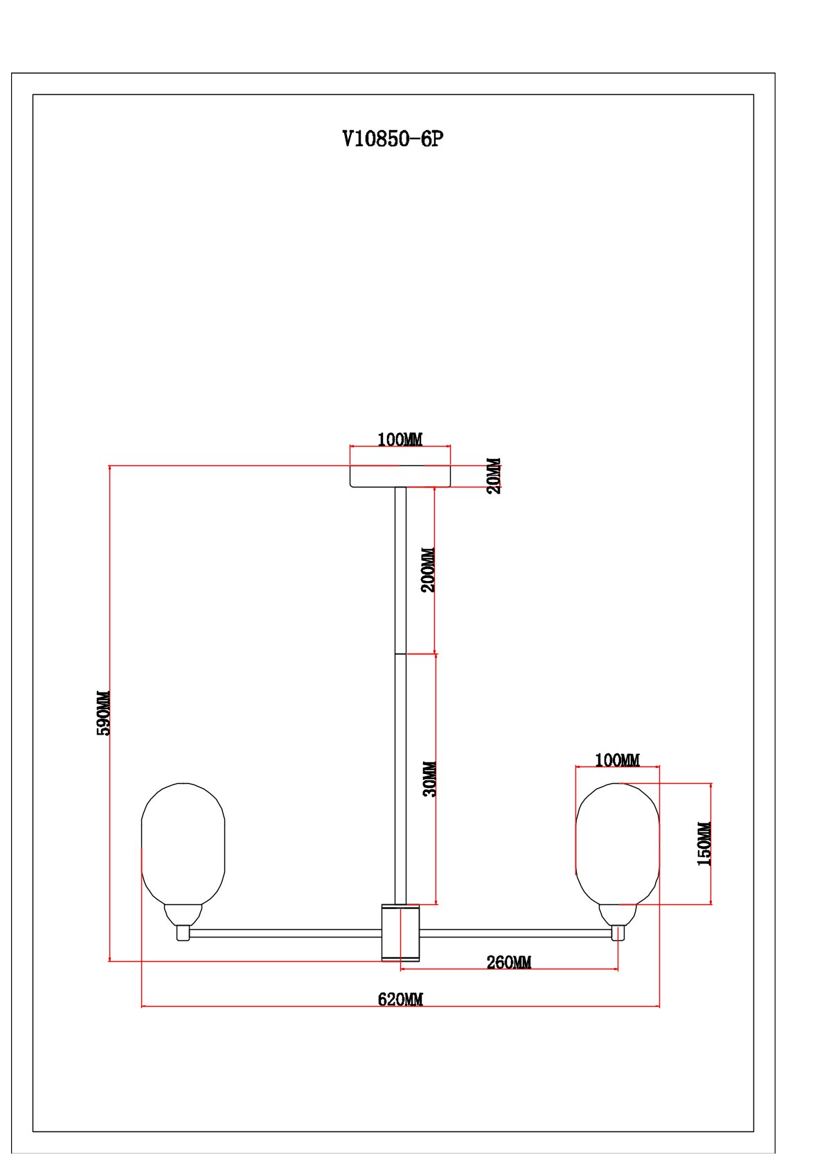 Люстра подвесная V10850-6P Gracy