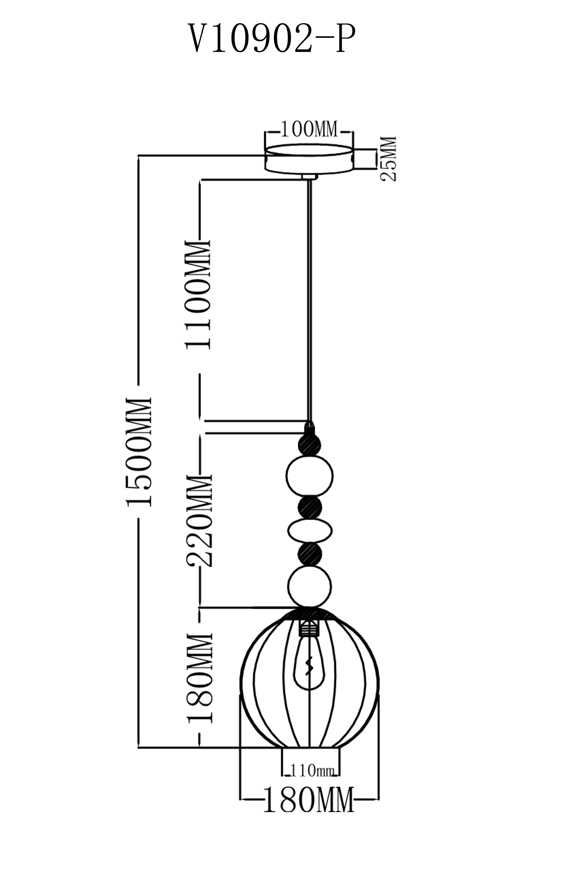 Светильник подвесной V10902-P Charm