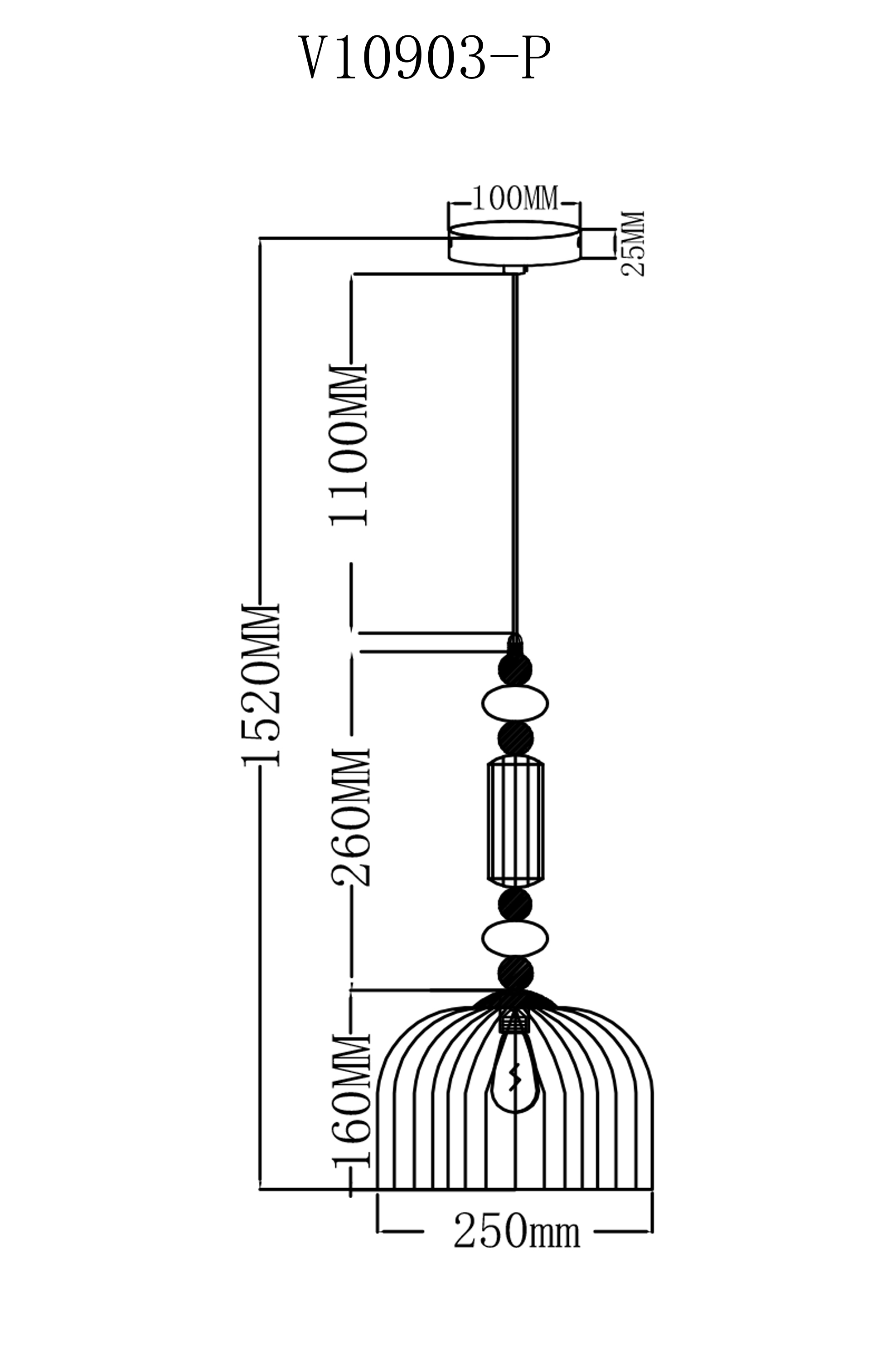 Светильник подвесной V10903-P Charm