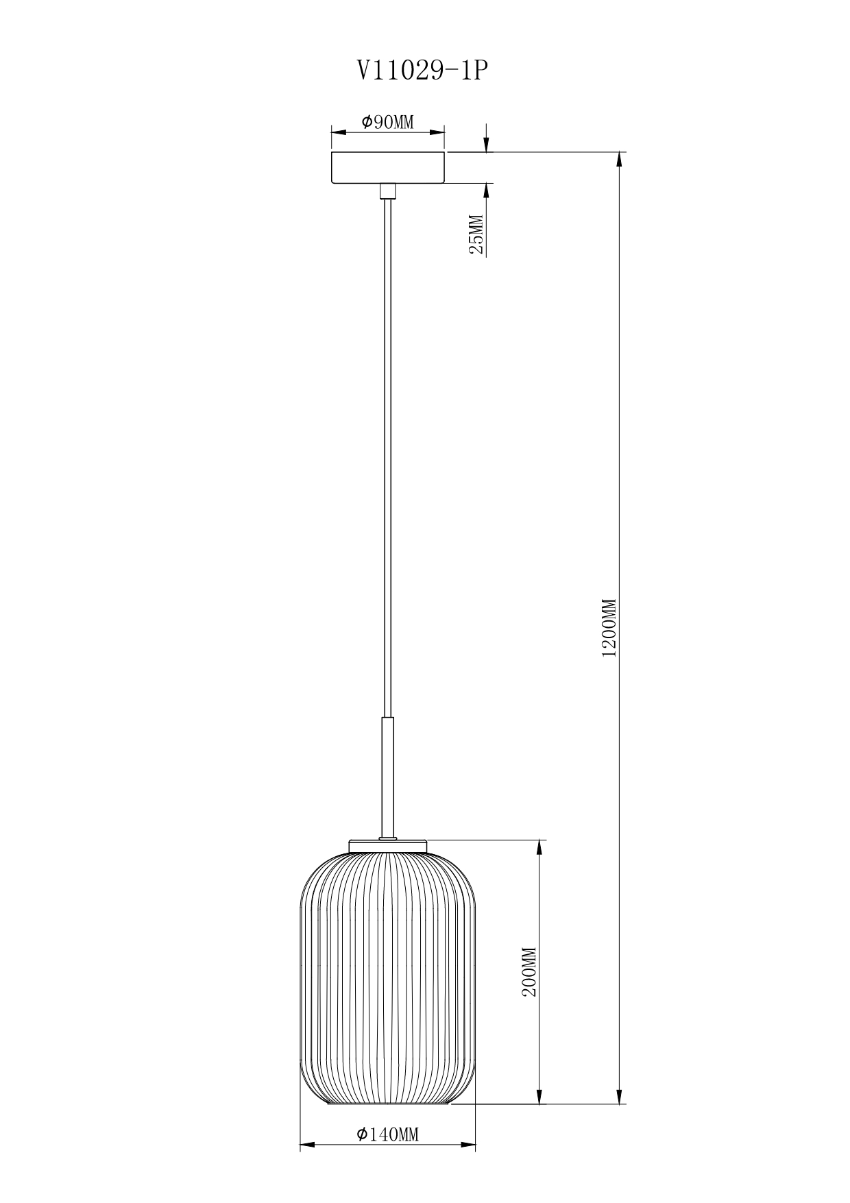 Светильник подвесной V11029-1P Ivory