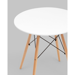 Стол круглый Eames DSW NEW D70 белый