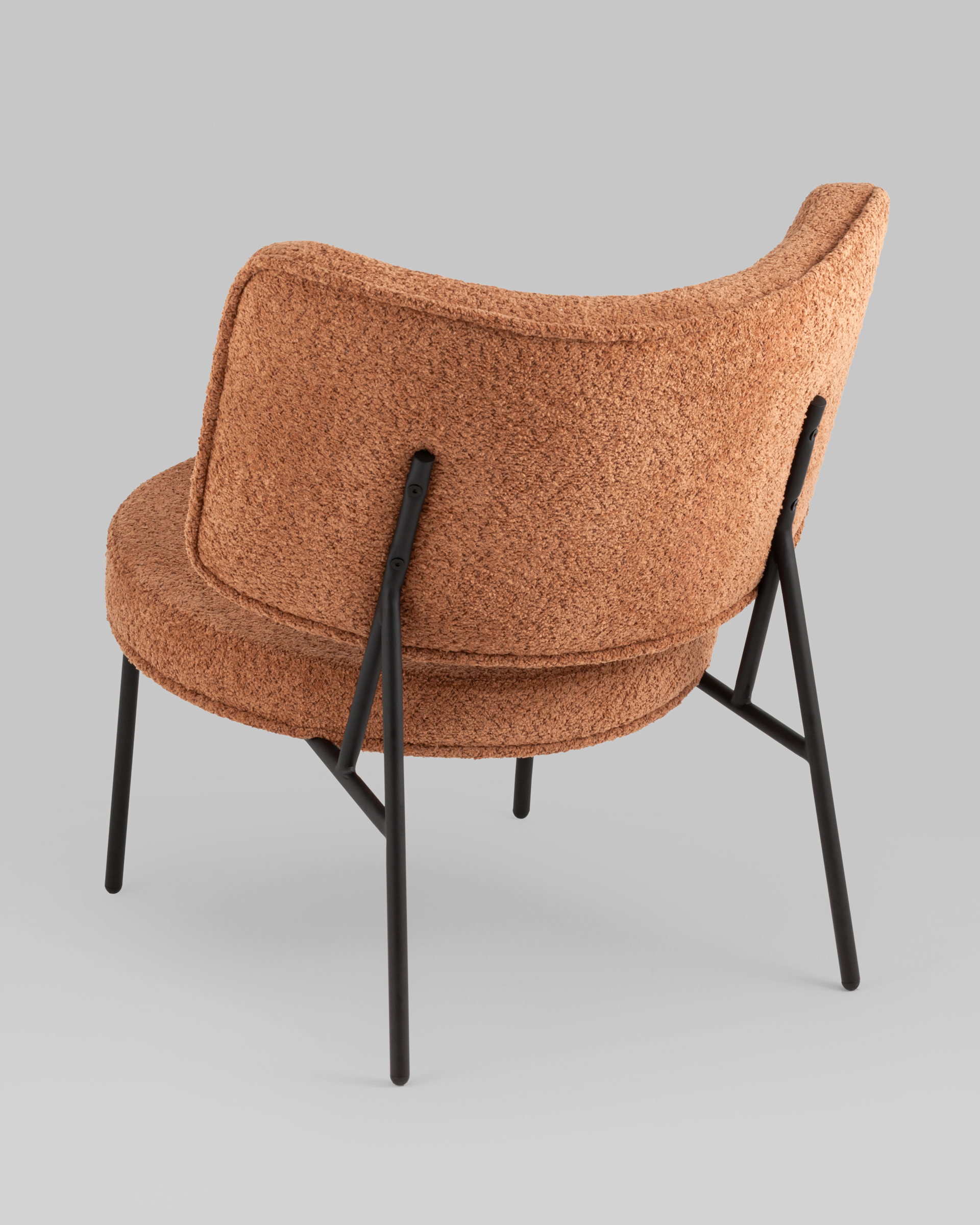 Кресло District Lounge букле терракотовый