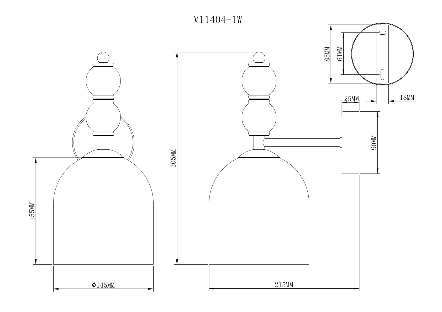 Светильник настенный V11404-1W Tamina
