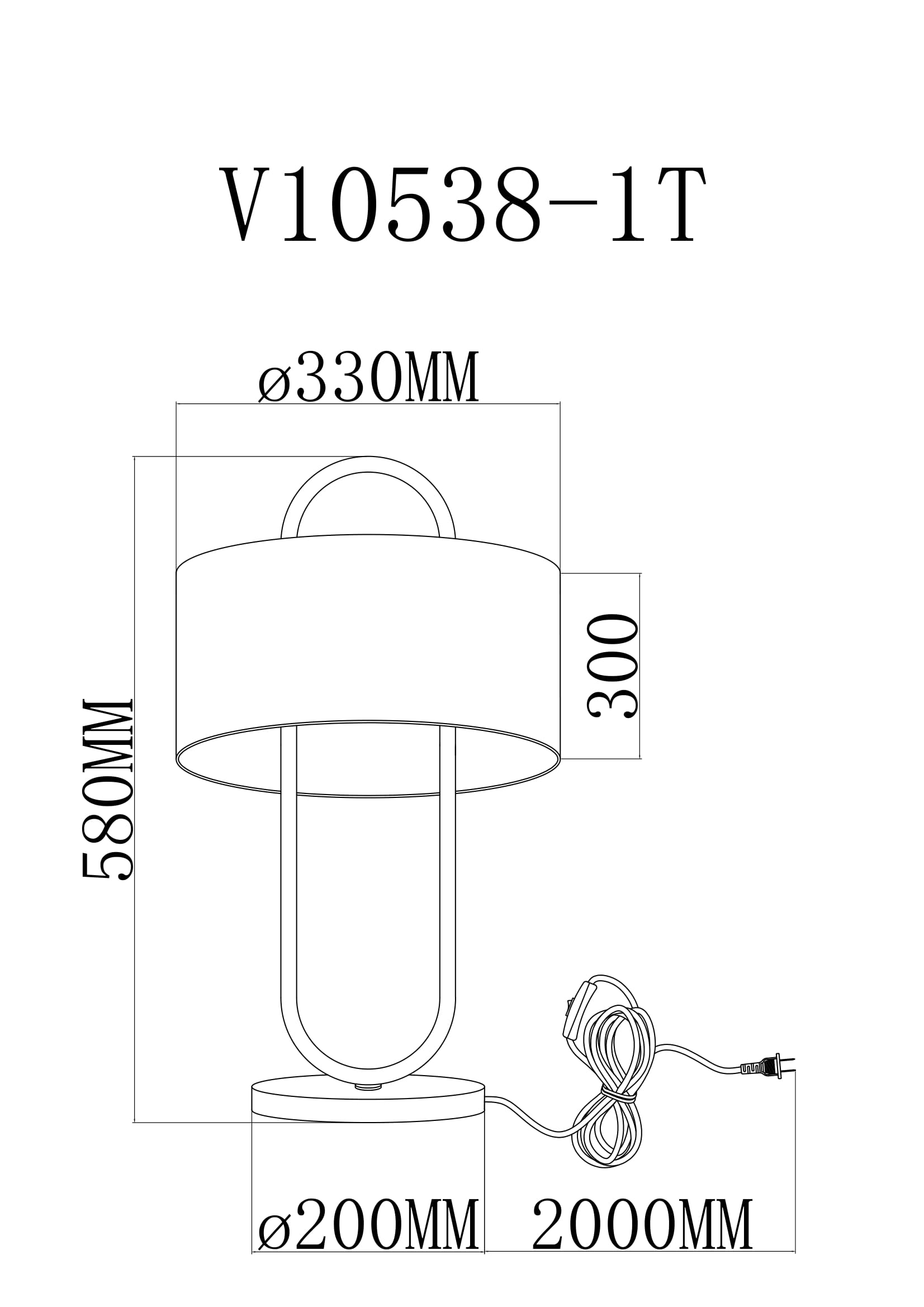Лампа настольная V11599-1T Palma
