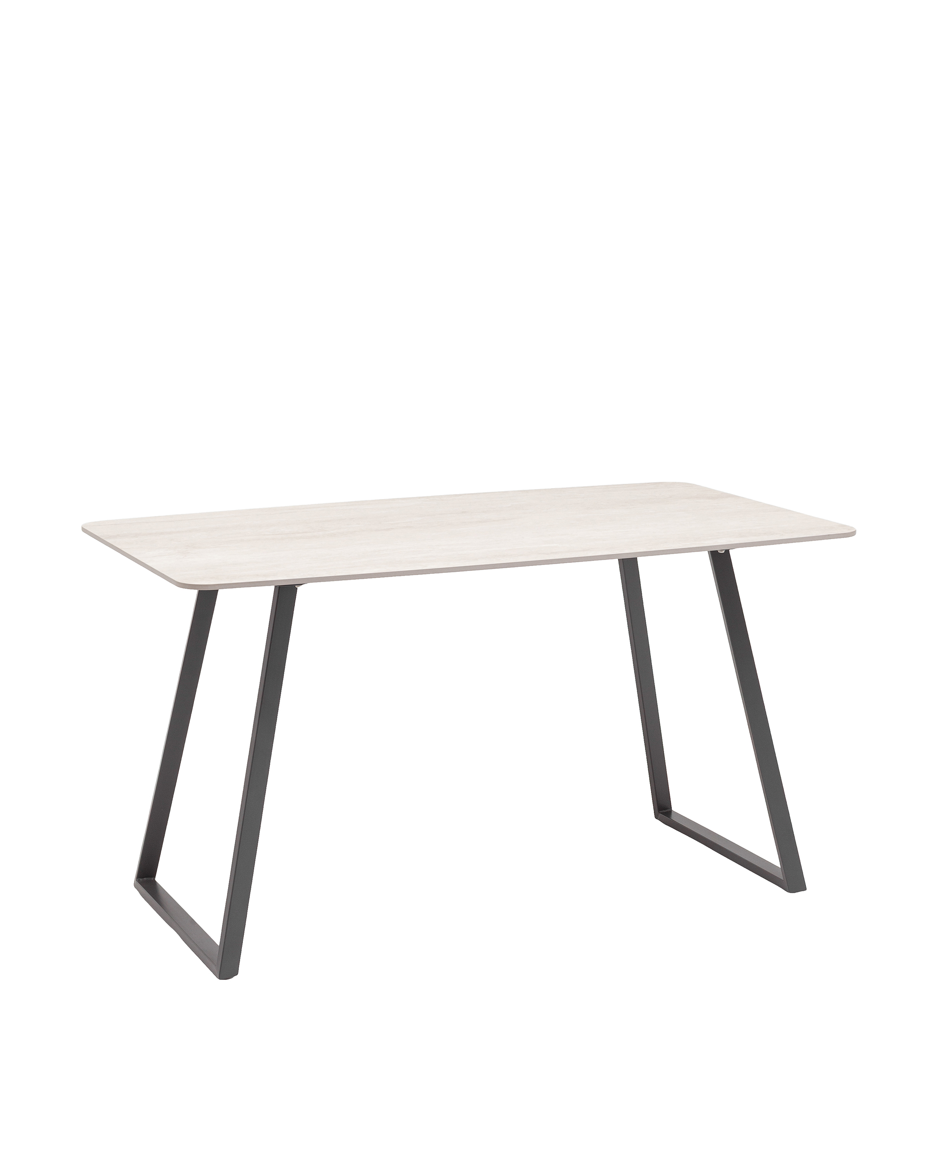 Стол обеденный Vermont 140*80 см керамика белая ножки серые