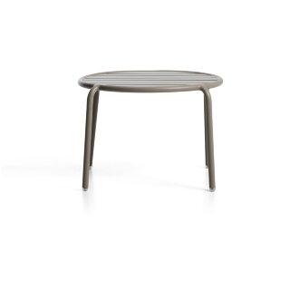 Уличный журнальный столик Joncols из алюминия с бежевой отделкой Ø 60 см