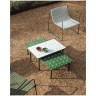Уличный столик Maurina из зеленой стали с плиткой цвета экрю 81 x 51 см