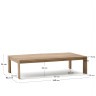 Журнальный столик Ambra из акации со светлой отделкой 82,5 x 140 см