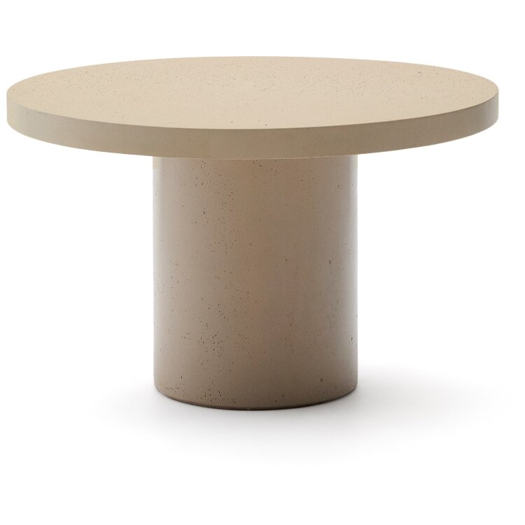 Aiguablava Журнальный столик бежевый цементный Ø120 см