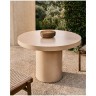 Aiguablava Журнальный столик бежевый цементный Ø120 см