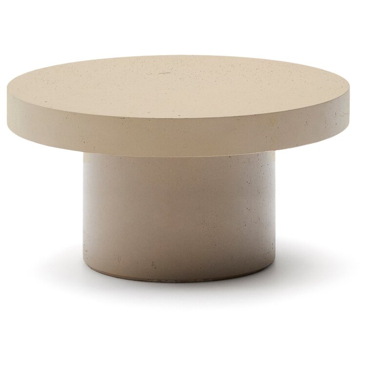 Aiguablava Журнальный столик бежевый цементный Ø90 см