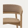 Стул Arinella из акации с натуральной отделкой и бежевой веревкой