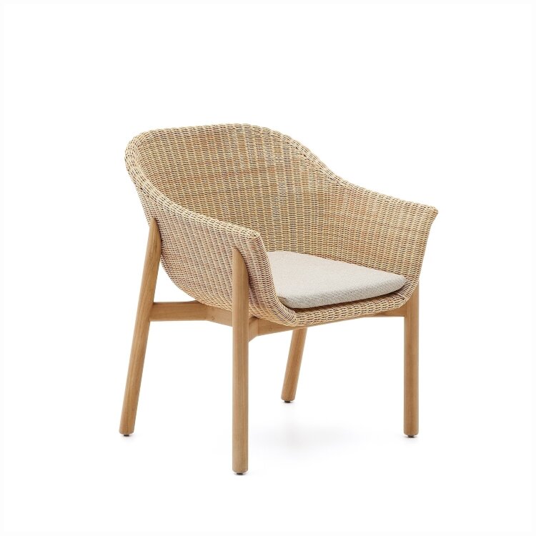 Стул Galea из тикового дерева и синтетического ротанга