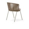 Уличный стул Saconca из бежевой веревки и стали