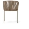 Уличный стул Saconca из бежевой веревки и стали
