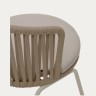 Уличный стул Saconca из бежевой веревки и стали