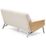 2-местный диван Amsen бежевый с подлокотниками из шпона дуба