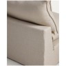 Угловой модульный диван Anarela на 6 мест со съемными чехлами из бежевого льна и вискозы, 327 x 217
