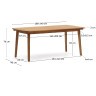 Thianna Раскладной уличный стол из массива акации 180 (240) x 90 см
