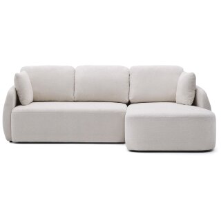 Laira 3-местный диван-кровать из шенилла с шезлонгом справа цвет экрю 246 см