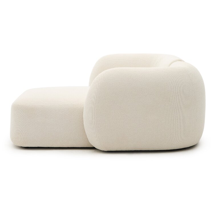 Модульный 2-местный диван Martina цвета экрю с правым шезлонгом 230 см