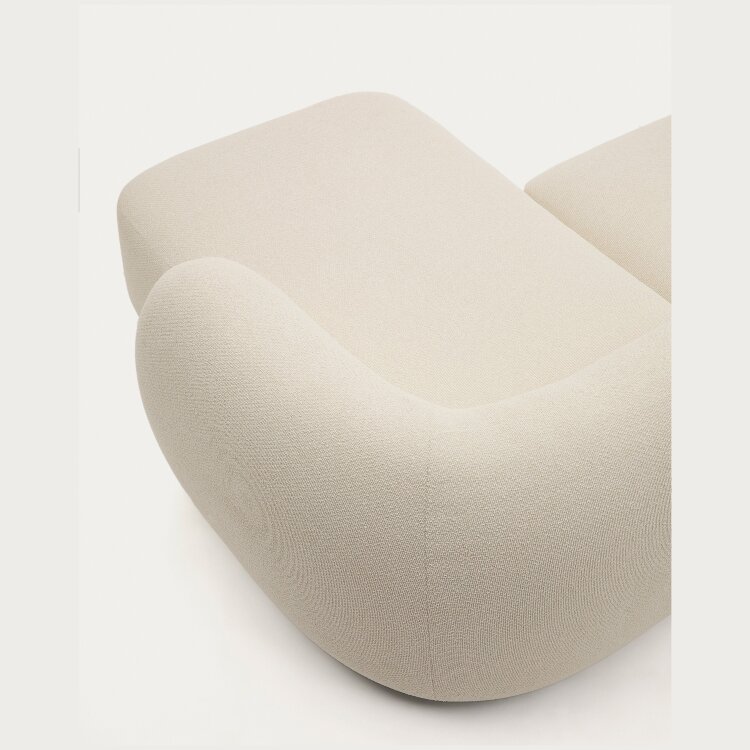 Модульный 2-местный диван Martina цвета экрю с правым шезлонгом 230 см