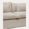 Anarela бежевый льняной диван 2-местный со съемным чехлом и подушками 240 см