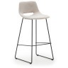 Zahara Барный стул бежевый с черными стальными ножками 76 см