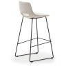 Zahara Барный стул бежевый с черными стальными ножками 76 см