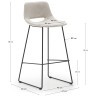 Zahara Барный стул бежевый с черными стальными ножками 76 см