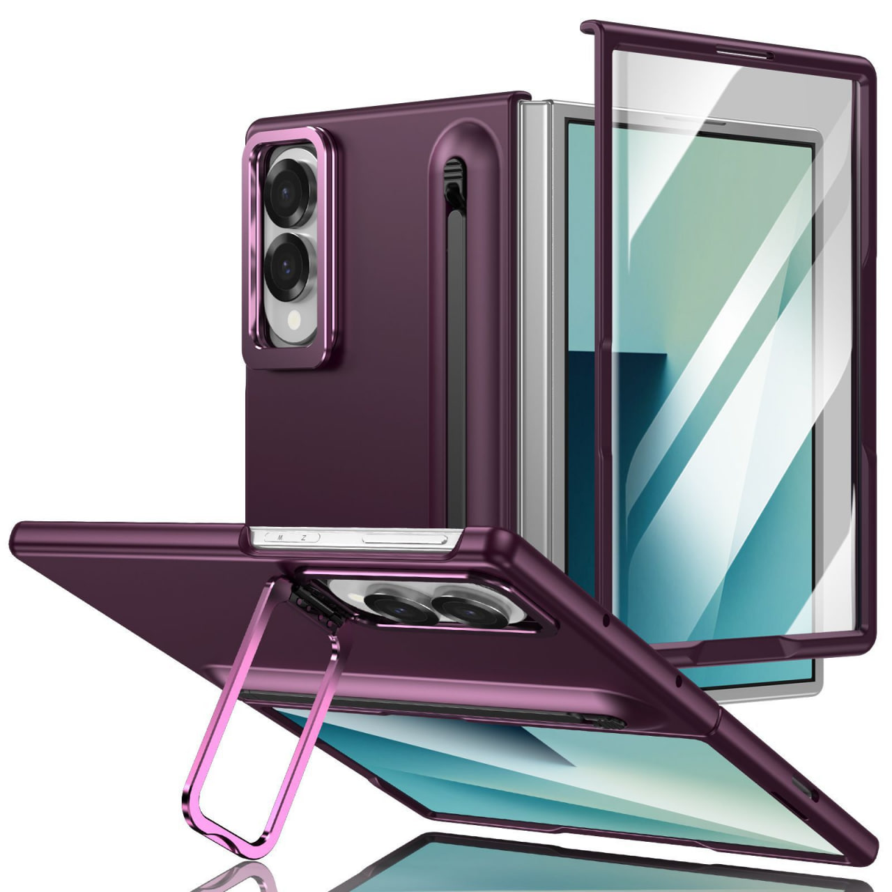 Чехол Neutral для Samsung Galaxy Z Fold 6 бордовый