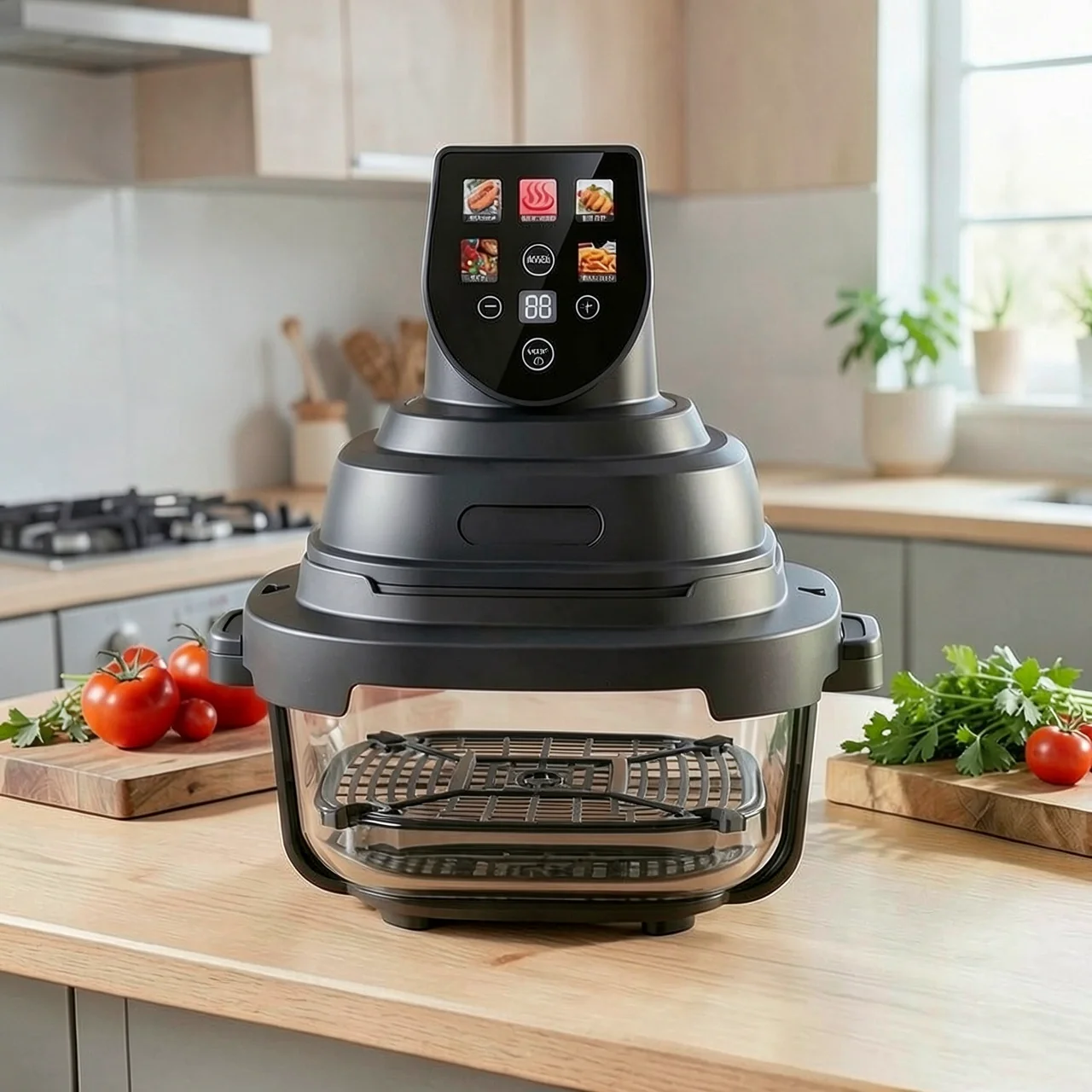 Аэрофритюрница HOSK GY-2202 две чаши