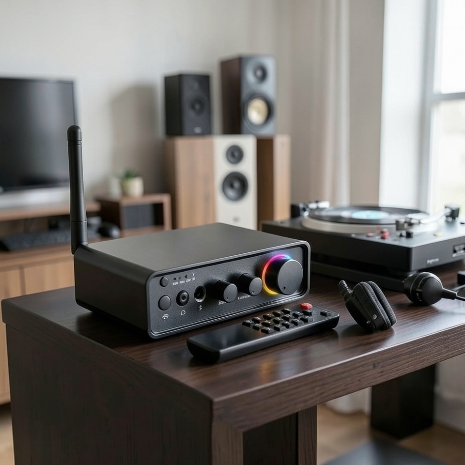 Мини-цифровой усилитель M19 BT Bluetooth 5.3 с RGB-подсветкой