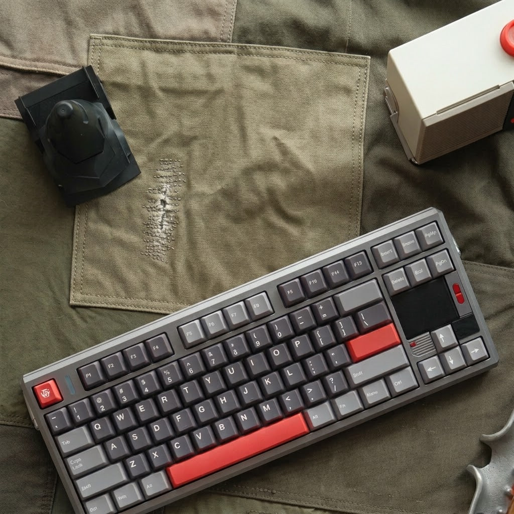 Клавиатура механическая FOCUS LAB Ctrl87 Propeller песочный золотой, переключатели Milk Taro