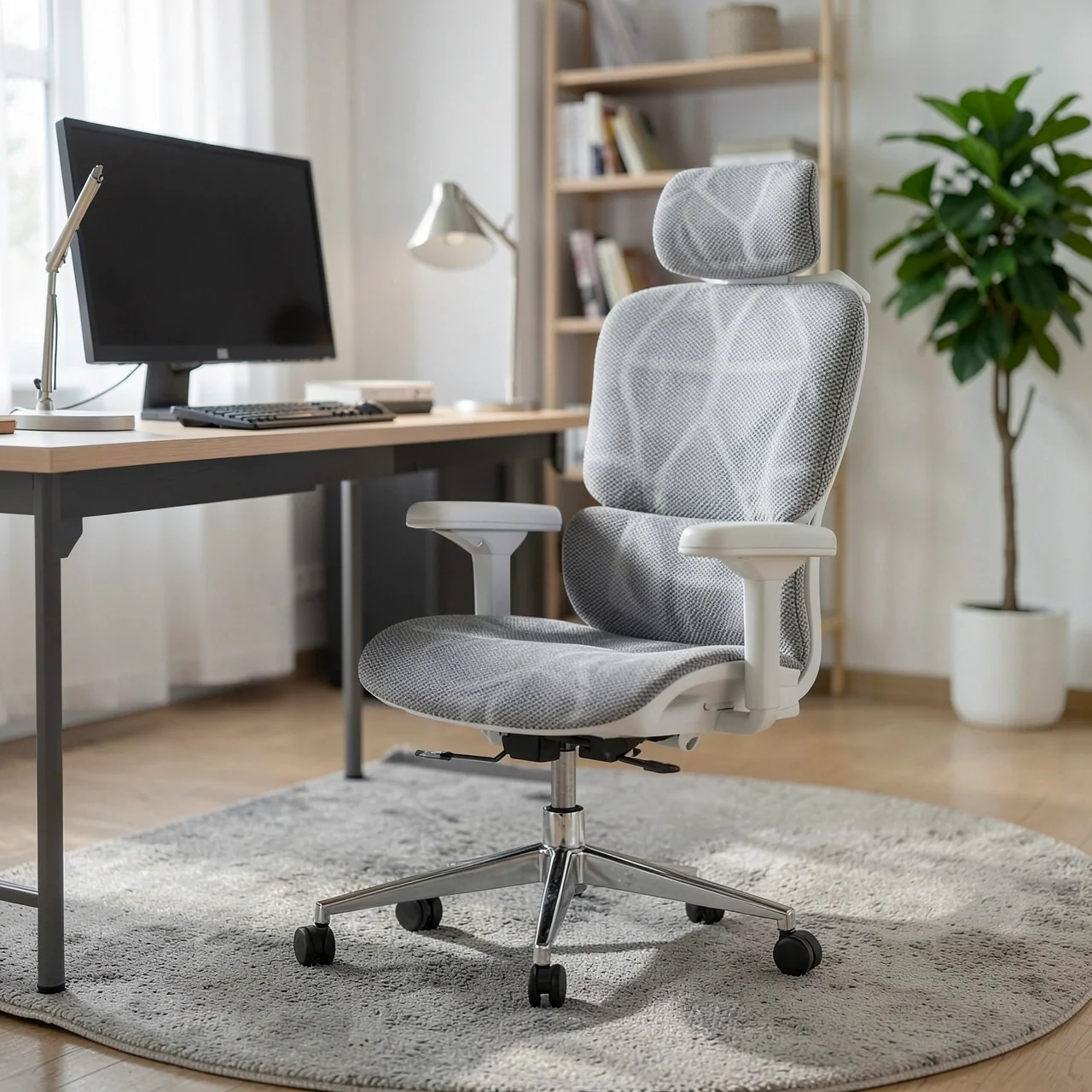 Компьютерное кресло Landscape Art Furniture B110 белое, полое сиденье