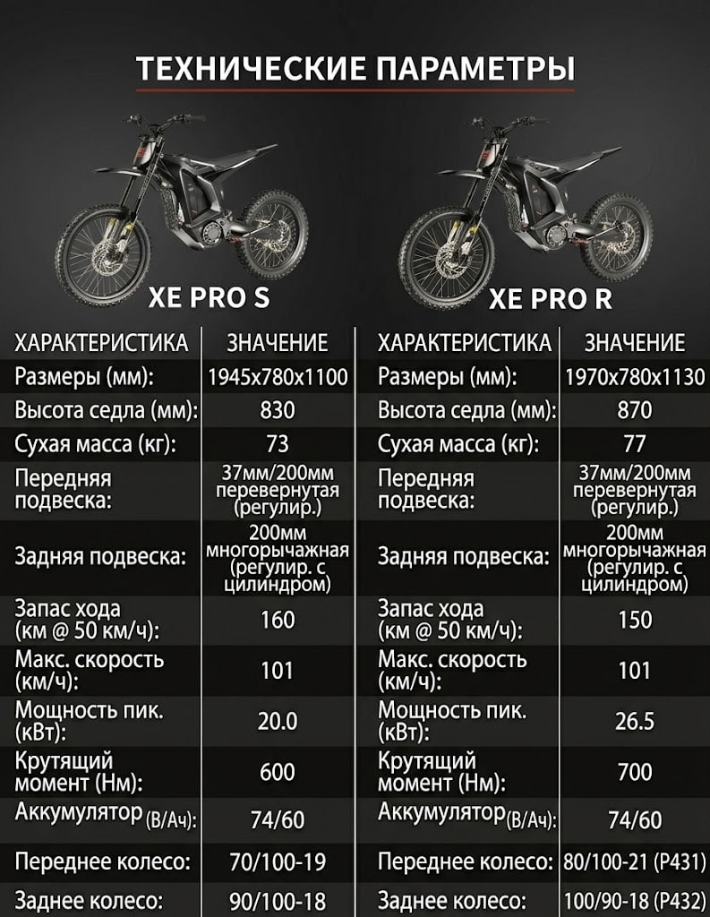 Электрический внедорожный мотоцикл Arctic Leopard Cloud Leopard XE PRO/S/ENDURO