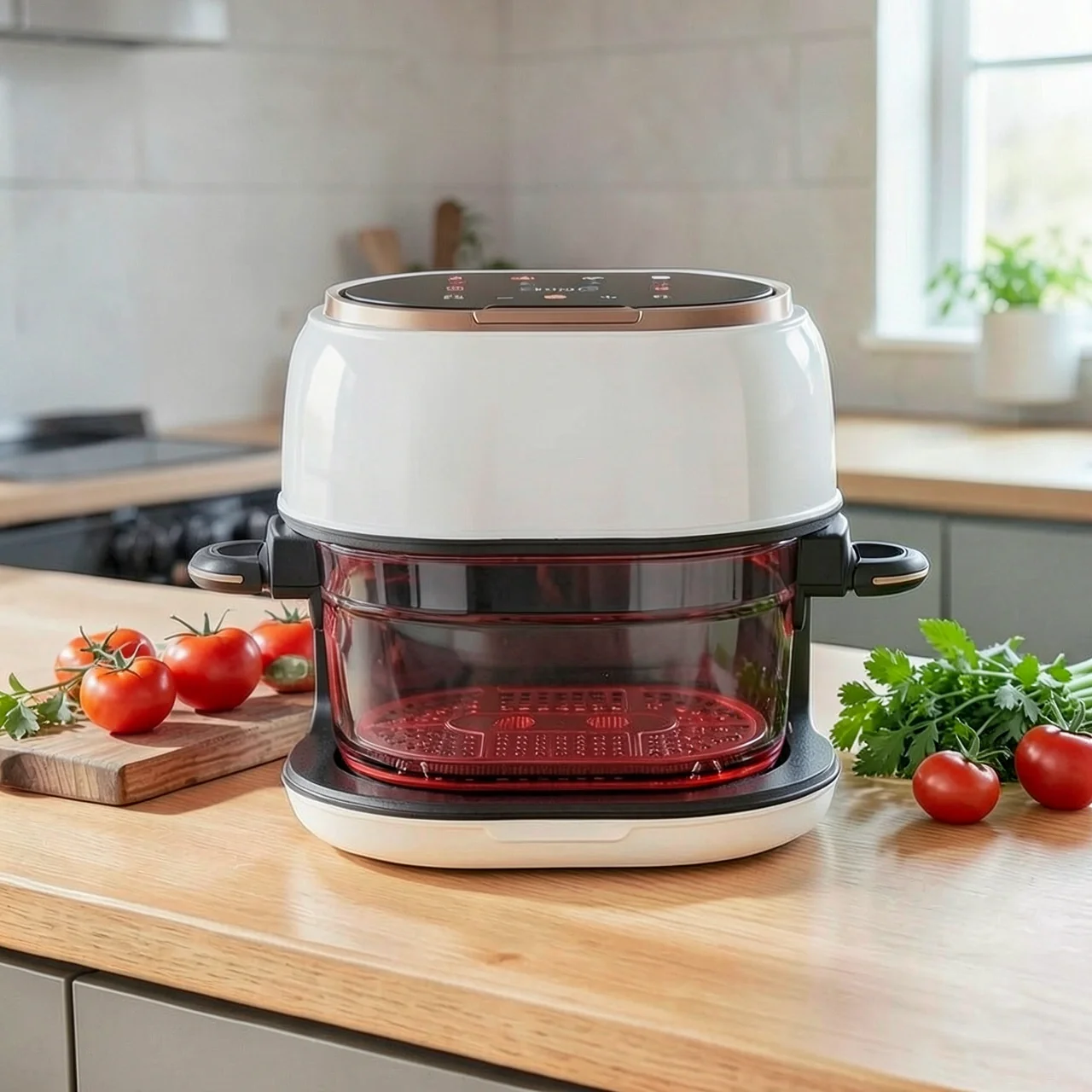 Аэрофритюрница белая EU 220V