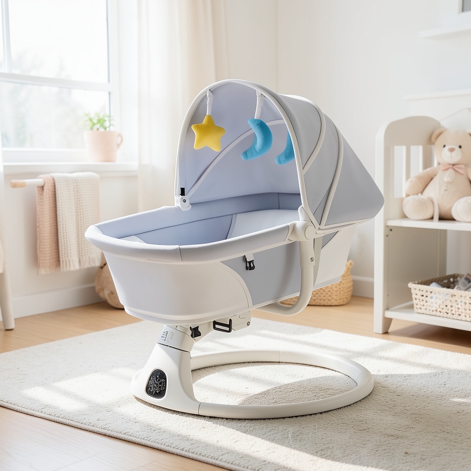 Качалка электрическая DEAREST BABY B10028 космический серый стандарт