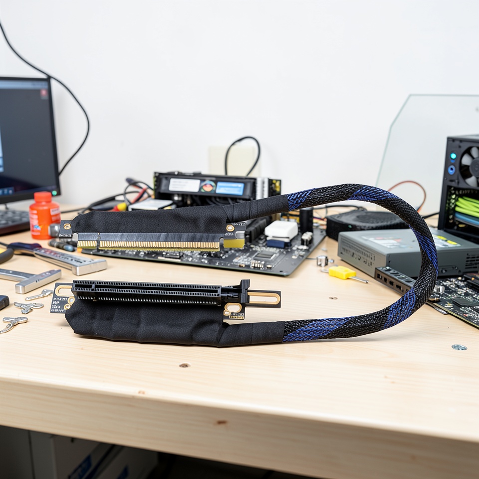 Кабель-райзер Hou Chi PCIe 4.0 правый/правый 0.3м