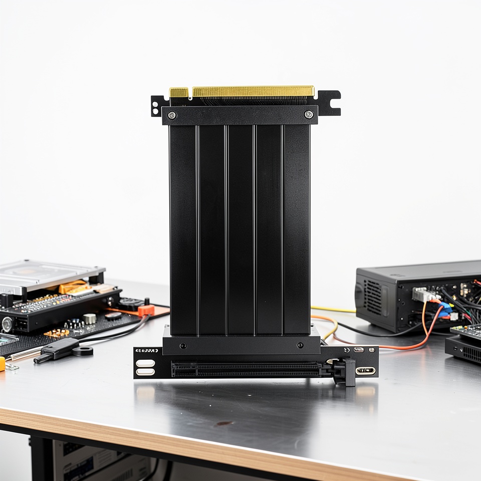 Кабель-райзер Youfan PCIe 4.0 черный, 90°, 10см