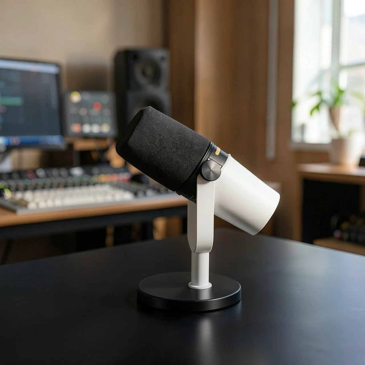 Микрофон Shure MV7+ с настольной подставкой