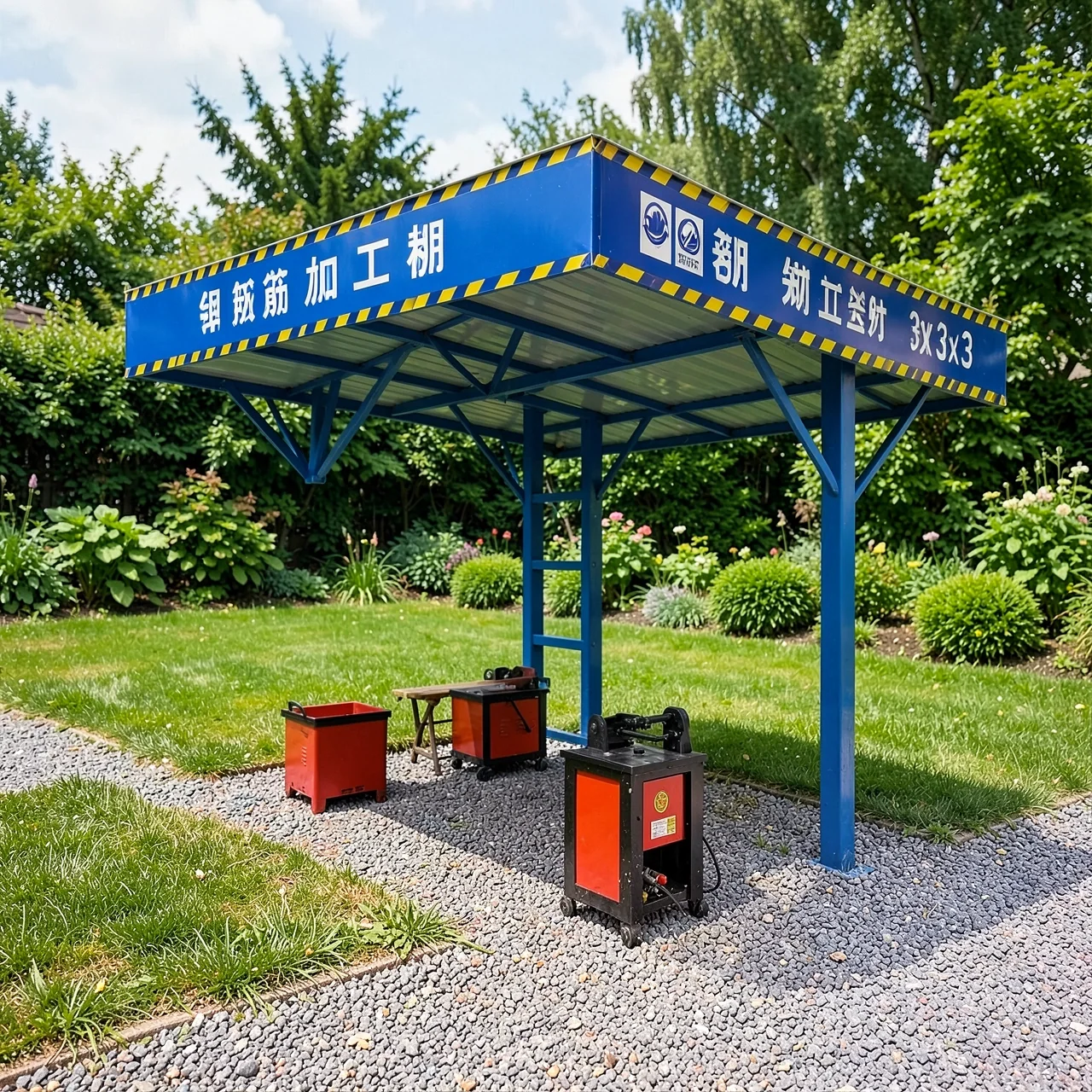 Навес для арматуры Hongju для резьбонарезного станка 3x3x3