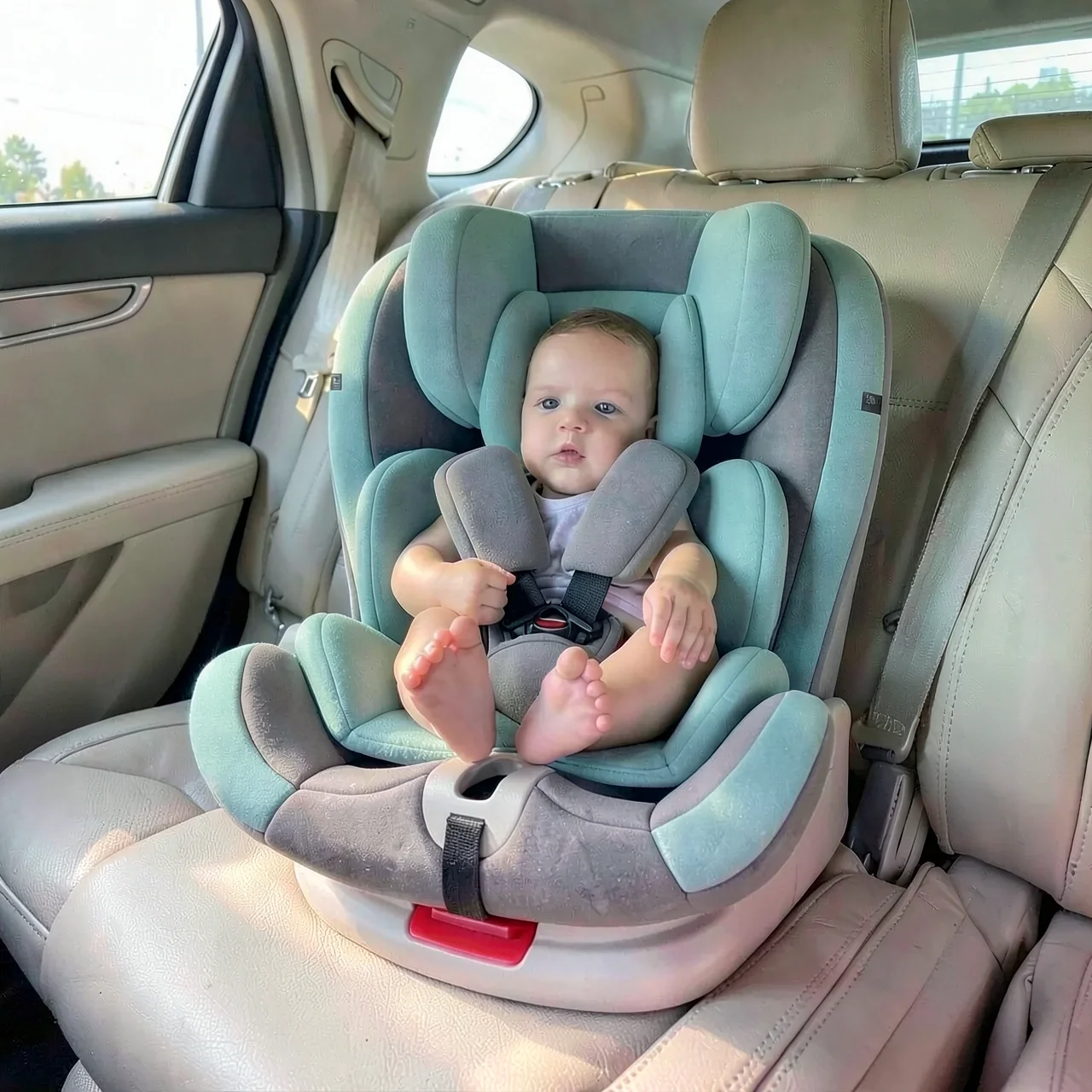 Автокресло детское звездный серый isofix с козырьком