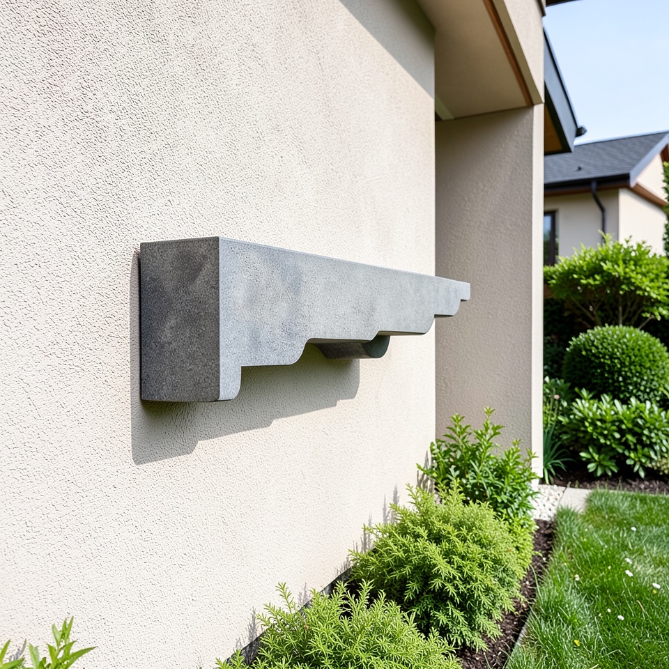 Декоративный карниз цементный пепел