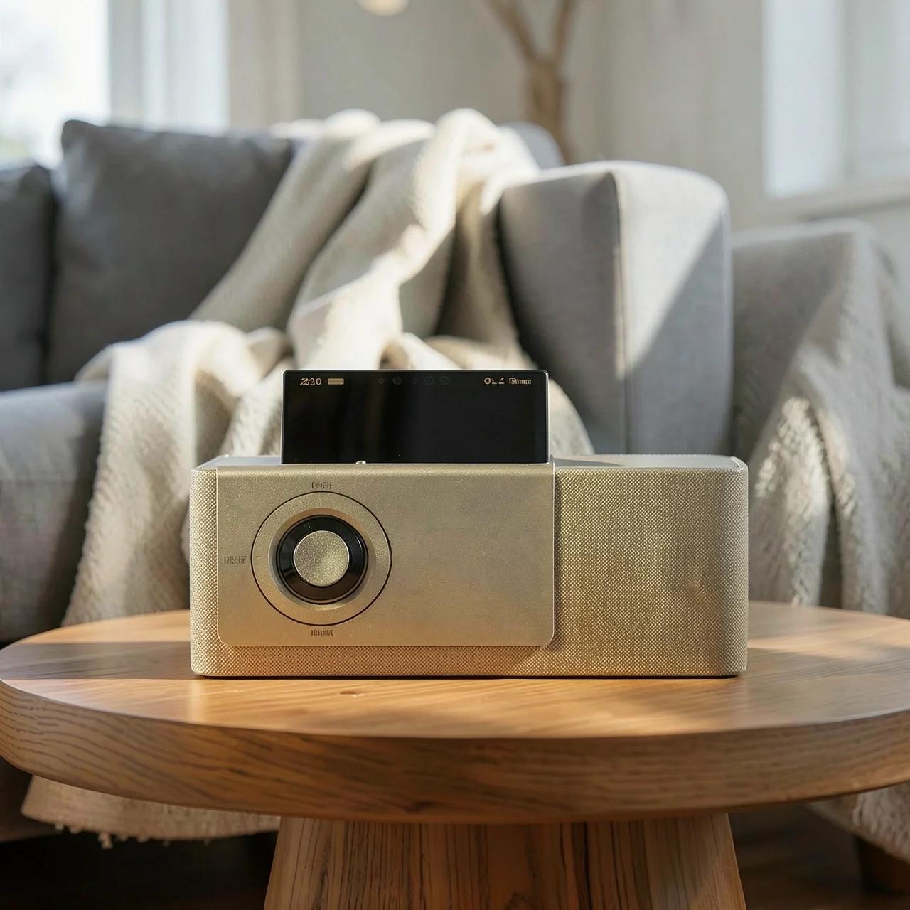 Колонка Bluetooth золотистая