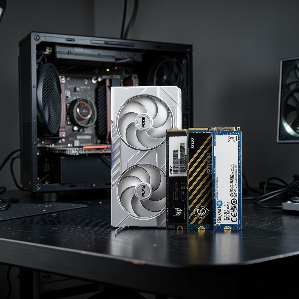 Видеокарта AMD Sapphire RX 9060XT Polar с SSD Acer Predator 2TB